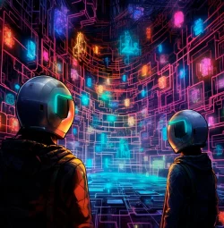 cyberpunk-illustration-with-neon-colors-futuristic-technology